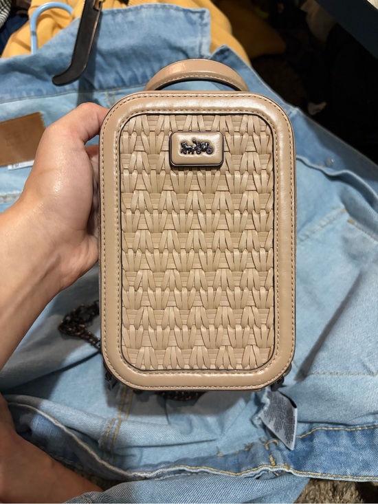 Coach Handbags - Coach bag taupe alie woven crossbody